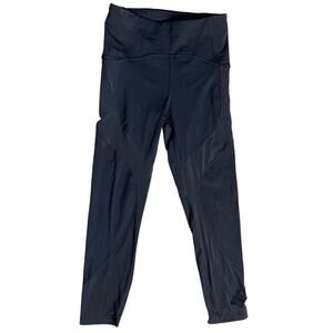 Lululemon Black Uncovered Strength High-Rise Crop 23" Size 6‎